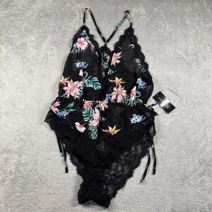 INC International Concepts Bodybriefer Black Mesh Size Medium NWT